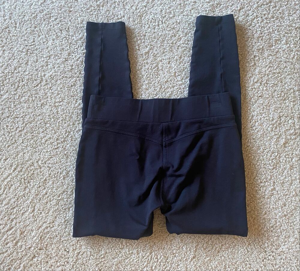 LOFT Black Ponte Leggings Pants XS Stretch Pull On Skinny Ankle